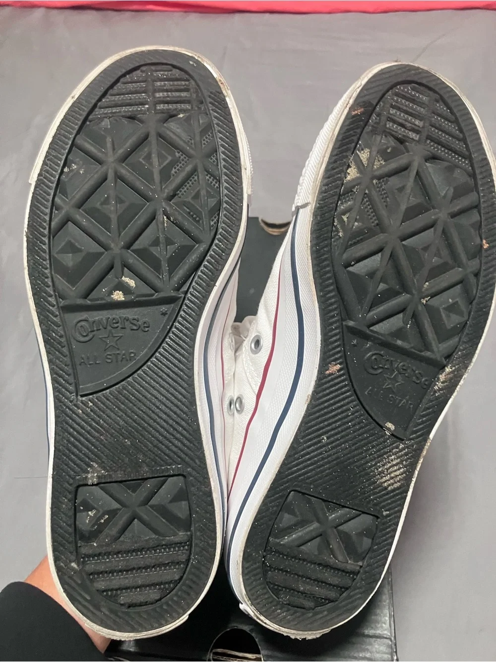 Women Converse All Star Sneakers - size 6, White Canvas Low-Top